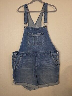 Torrid Denim Short Overalls - Blue